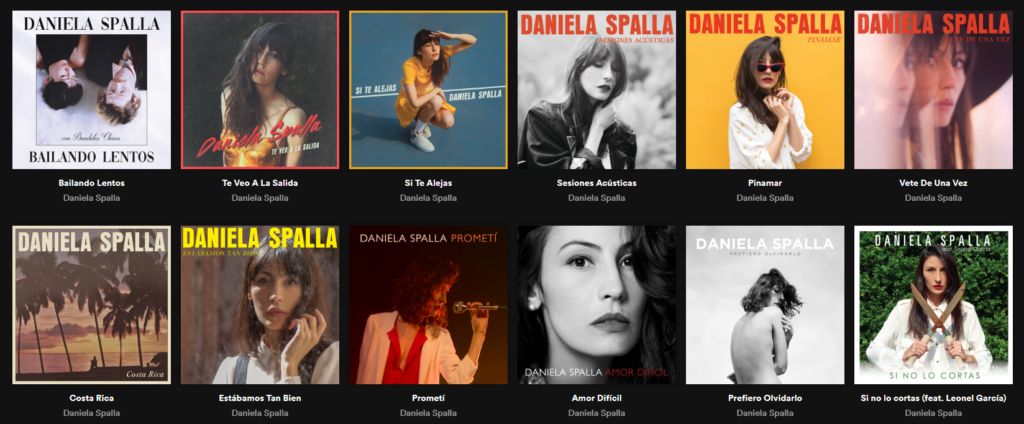 Album covers Daniela Spalla on Spotify