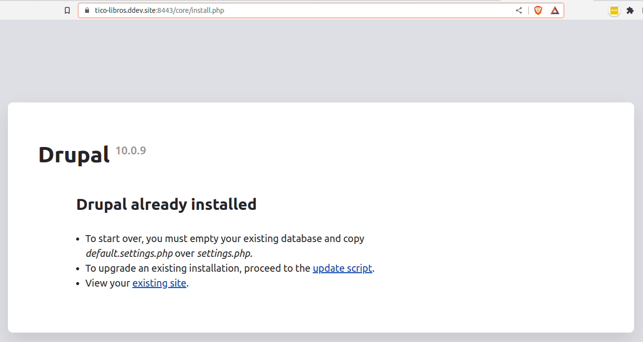 Installing Drupal with DDEV in Ubuntu – Fresh Orange Design